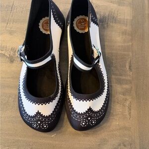 Black and White Mary Jane Shoes